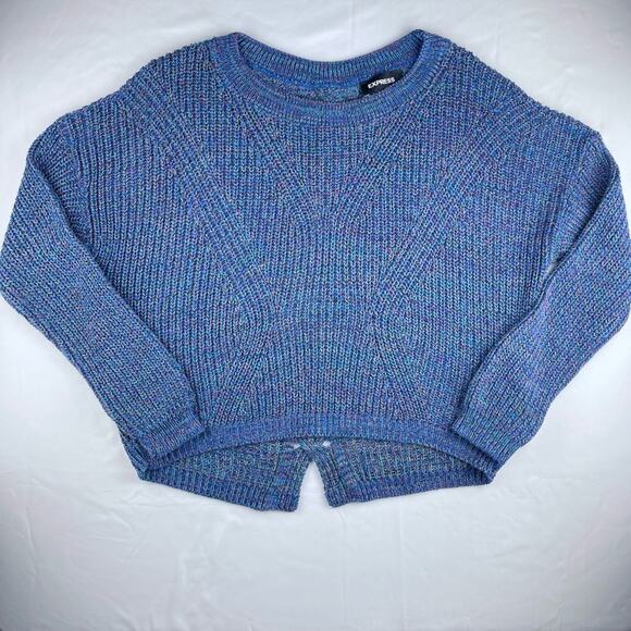 Express Cable Knit Split Back Sweater - Picture 1 of 10